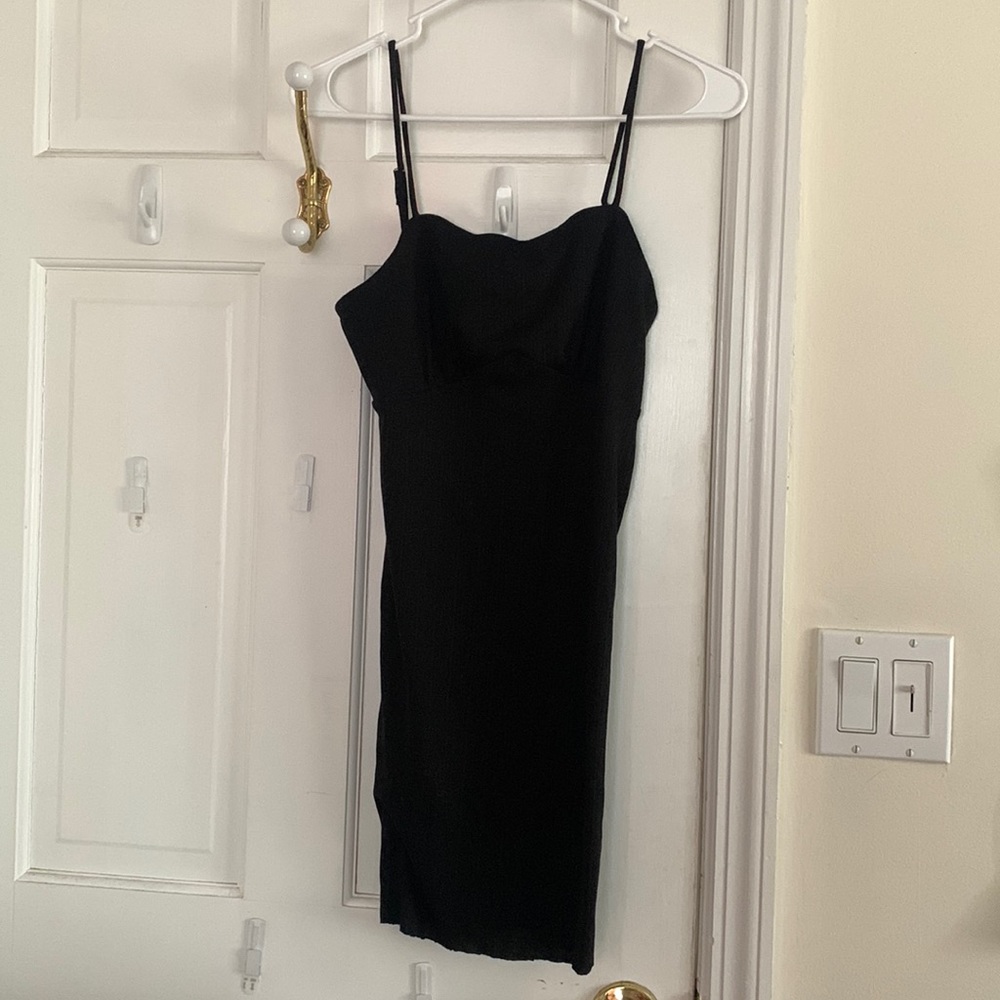 Fabric Black Dress